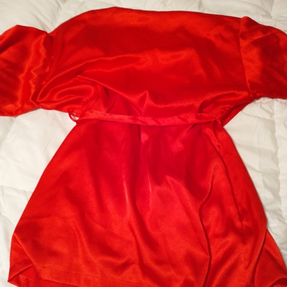 Victoria Secret Red Robe S/M P/M - Picture 3 of 6